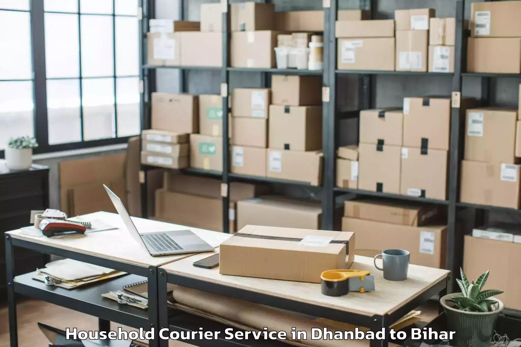 Professional Dhanbad to Mohiuddinnagar Household Courier